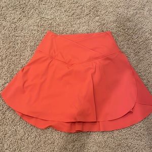 crossover, coral, tennis skirt